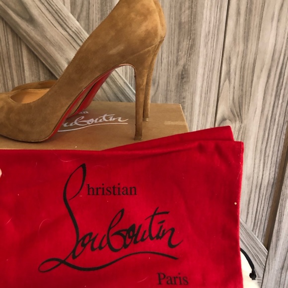 Christian Louboutin New Declic 120 Suede Camel - Picture 7 of 8